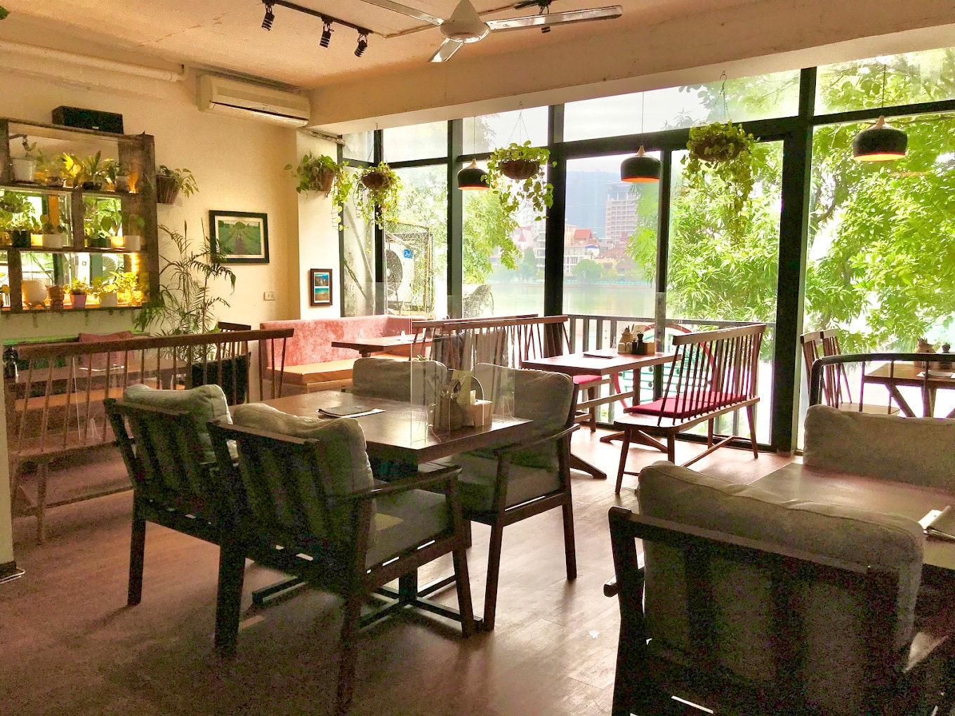 Green space at Hanoi Taco Bar restaurant 